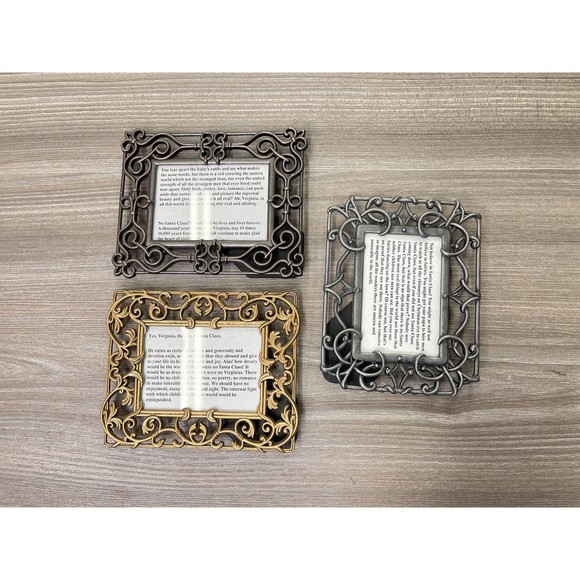 3x Jennifer Moore Frames The Victorian Metal Collection Pewter and Gold Tone - Picture 3 of 8
